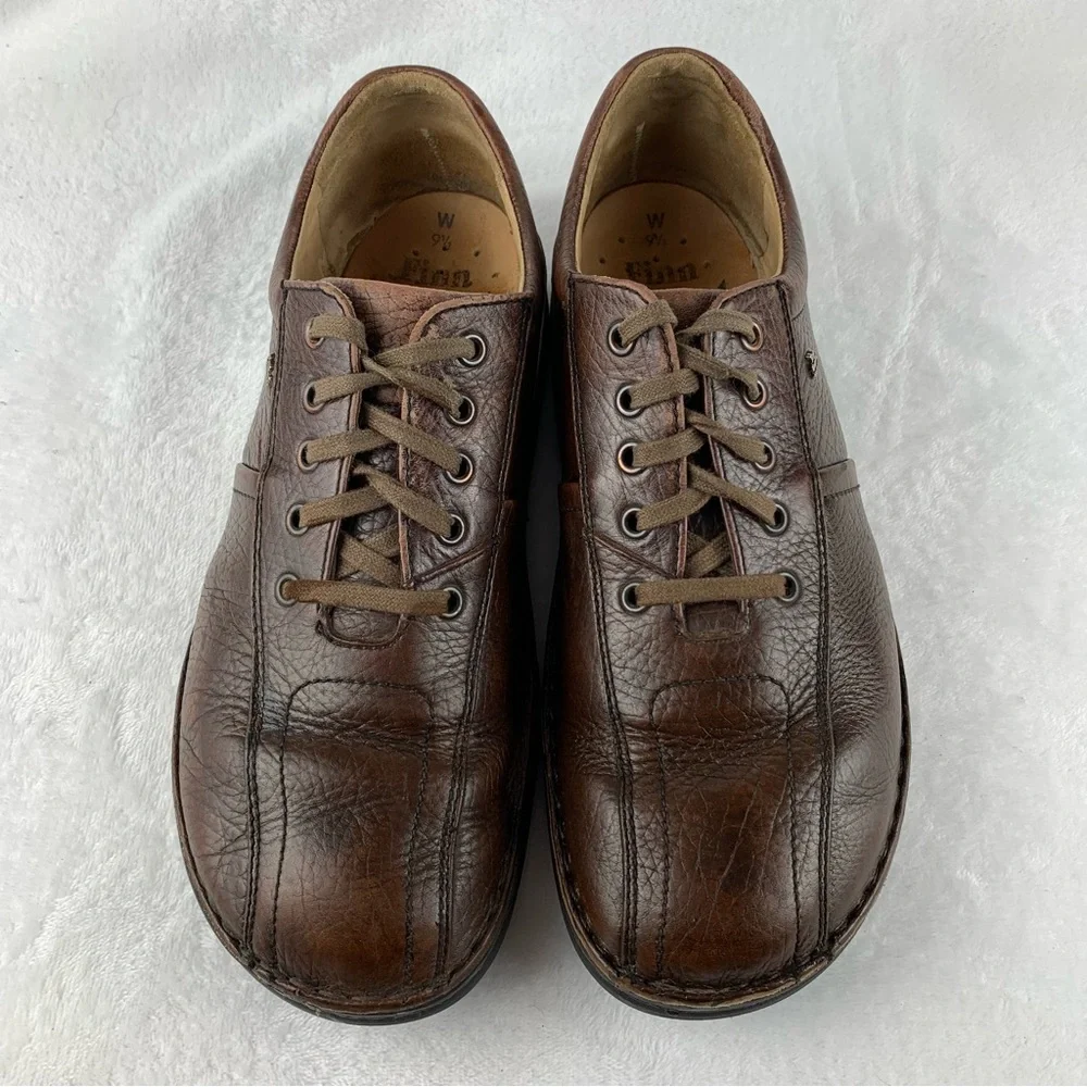 Finn‎ Comfort Men's Shoes Brown Leather Oxford Shoes Sz 9.5 W Made In Germany